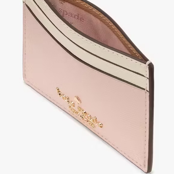 NWT Kate Spade Pink and Cream Card Holder - Picture 3 of 7